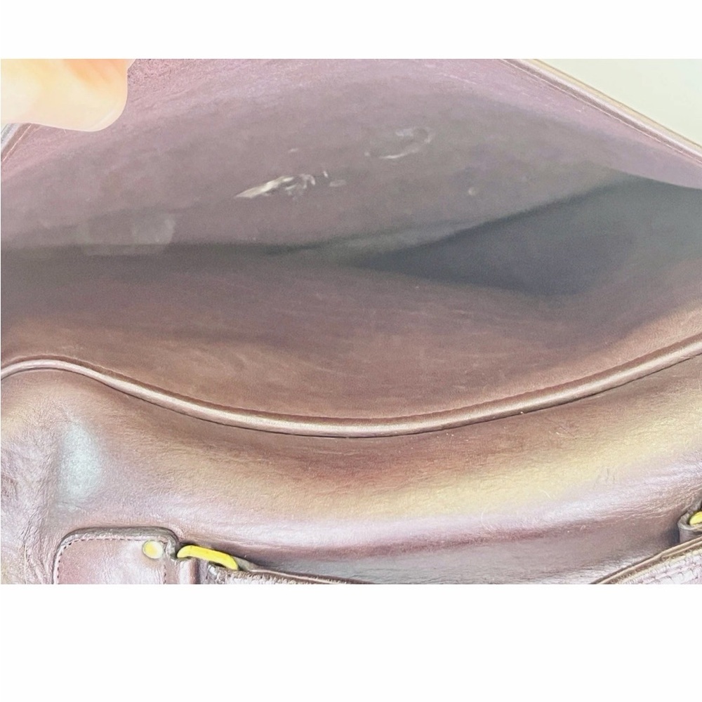 Vintage Coach Carrier NYC Bag Purse USA Burgundy leather 80s Musette Crossbody - Picture 10 of 15